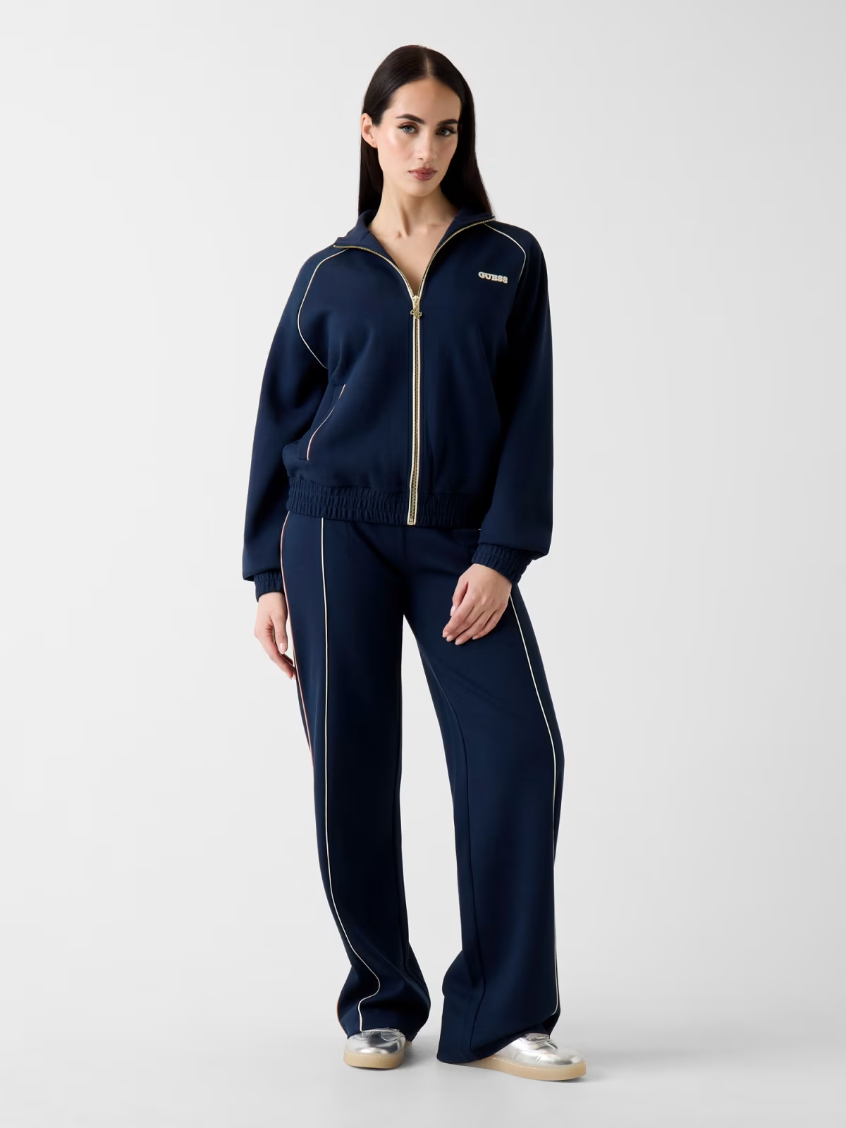 Calças Desportivas Wide Leg GEORGIA Azul - Guess  3