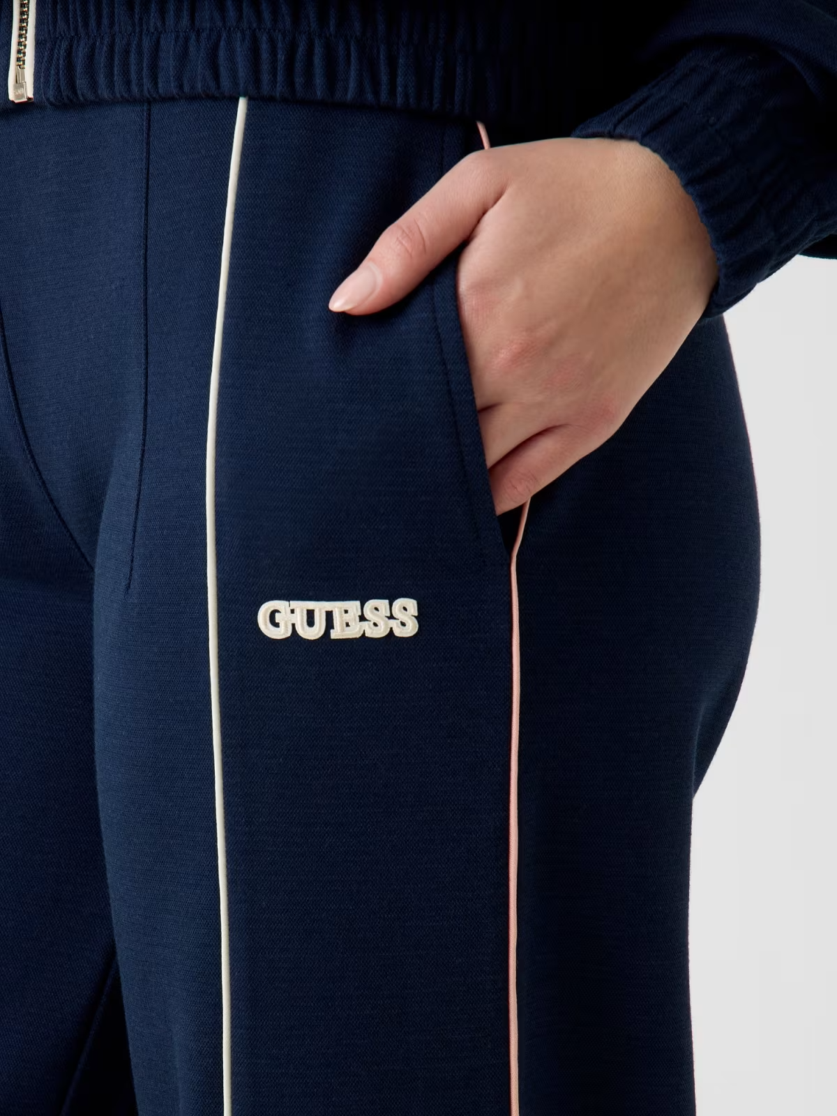 Calças Desportivas Wide Leg GEORGIA Azul - Guess  4