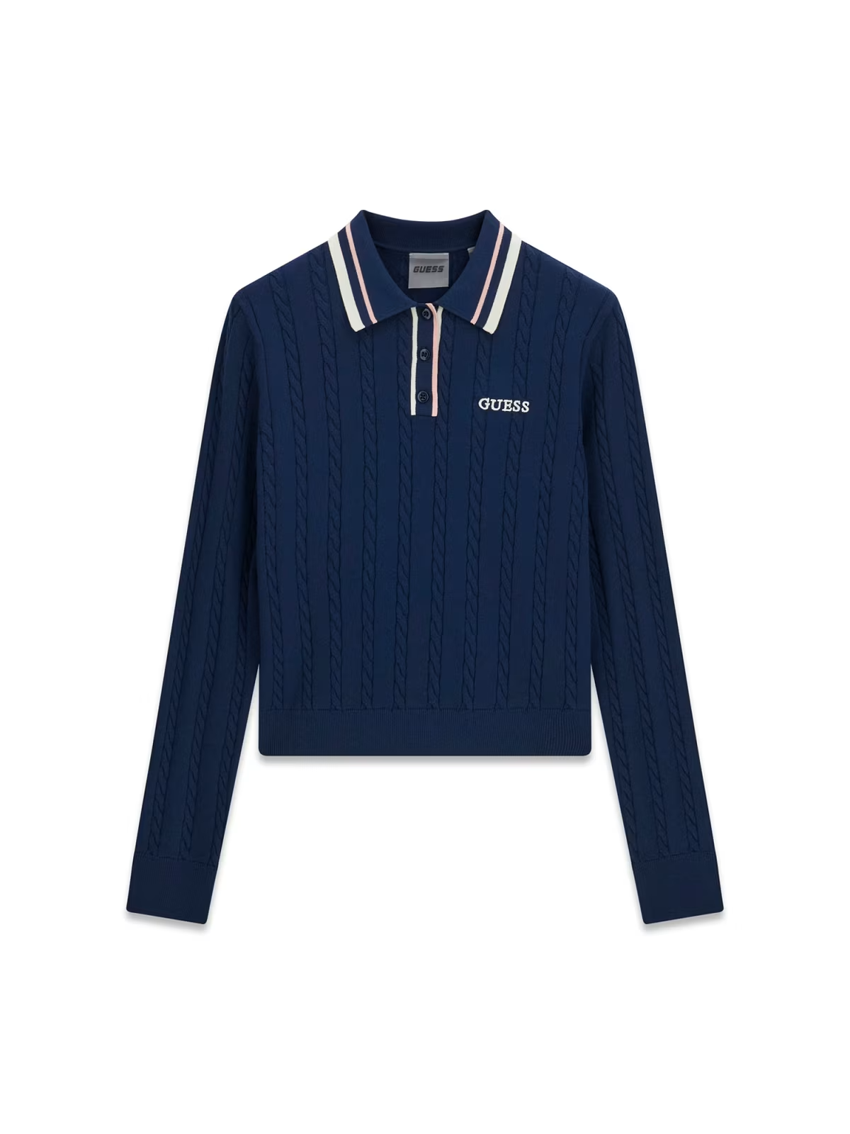 Camisola Polo em Malha SHARI Azul - Guess  4