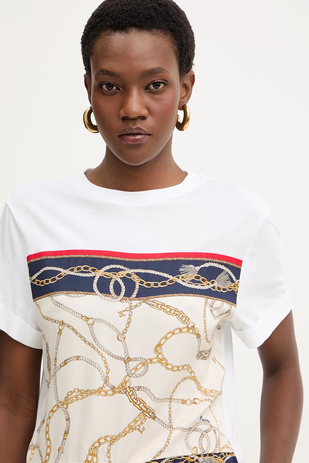 T-shirt Blusa KALILA Branco Correntes - Guess Marciano 7