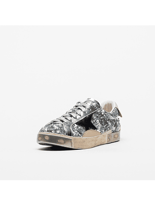 Ténis com Lantejoulas 705-206 Prata - EXÉ 