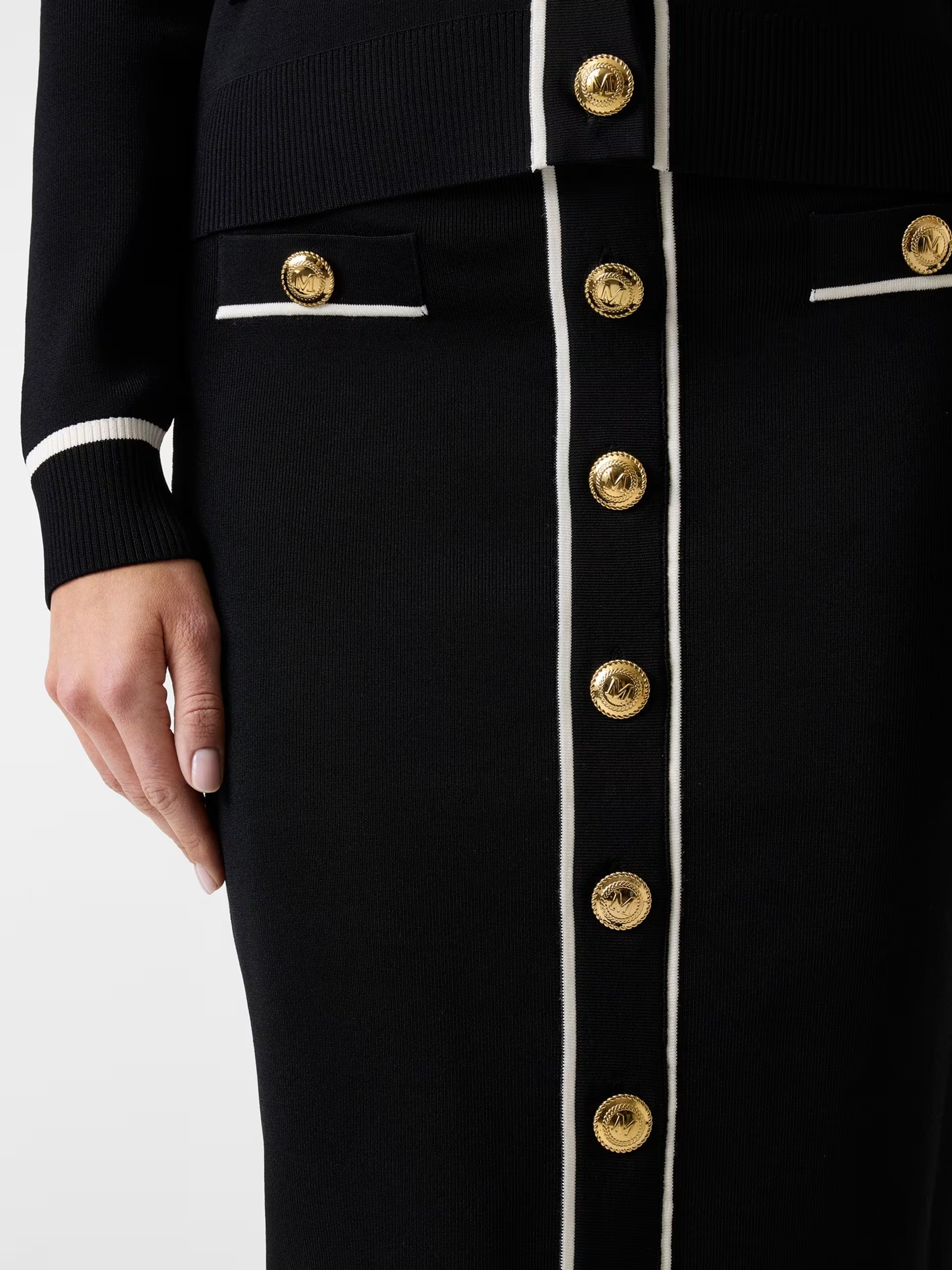 Saia Lápis em Malha NOEMI Preto - Guess Marciano  4