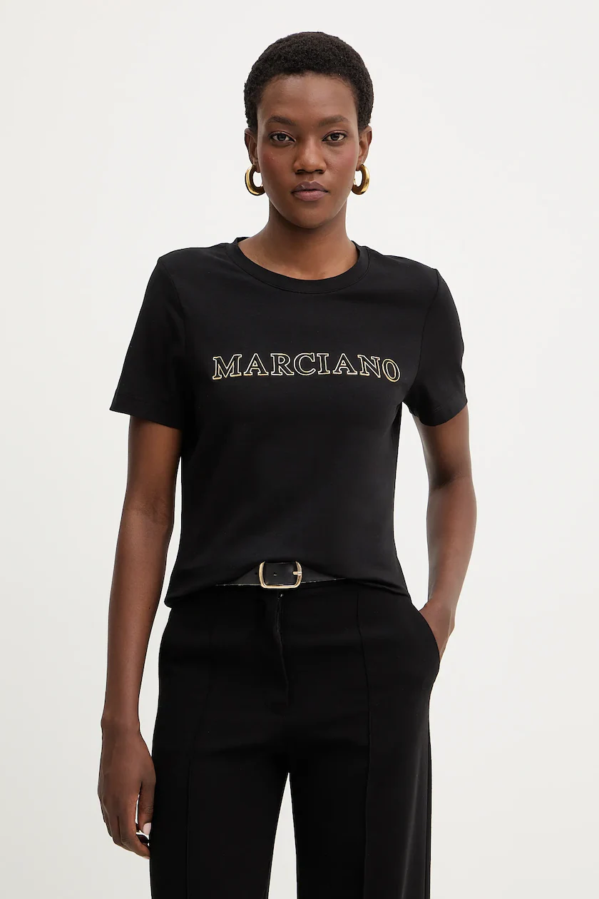 T-shirt MABEL Lettering Preto - Guess Marciano  1
