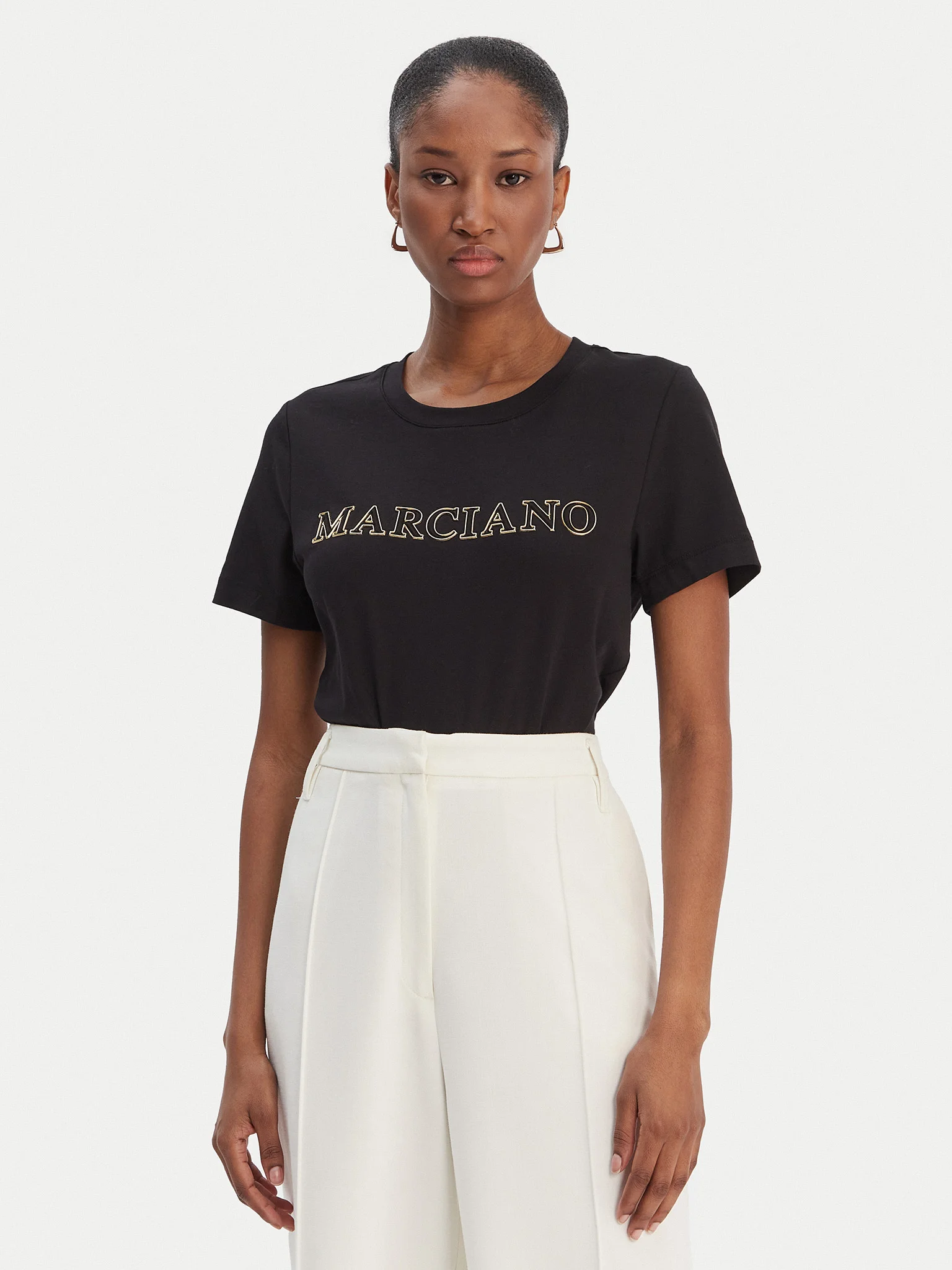 T-shirt MABEL Lettering Preto - Guess Marciano  2