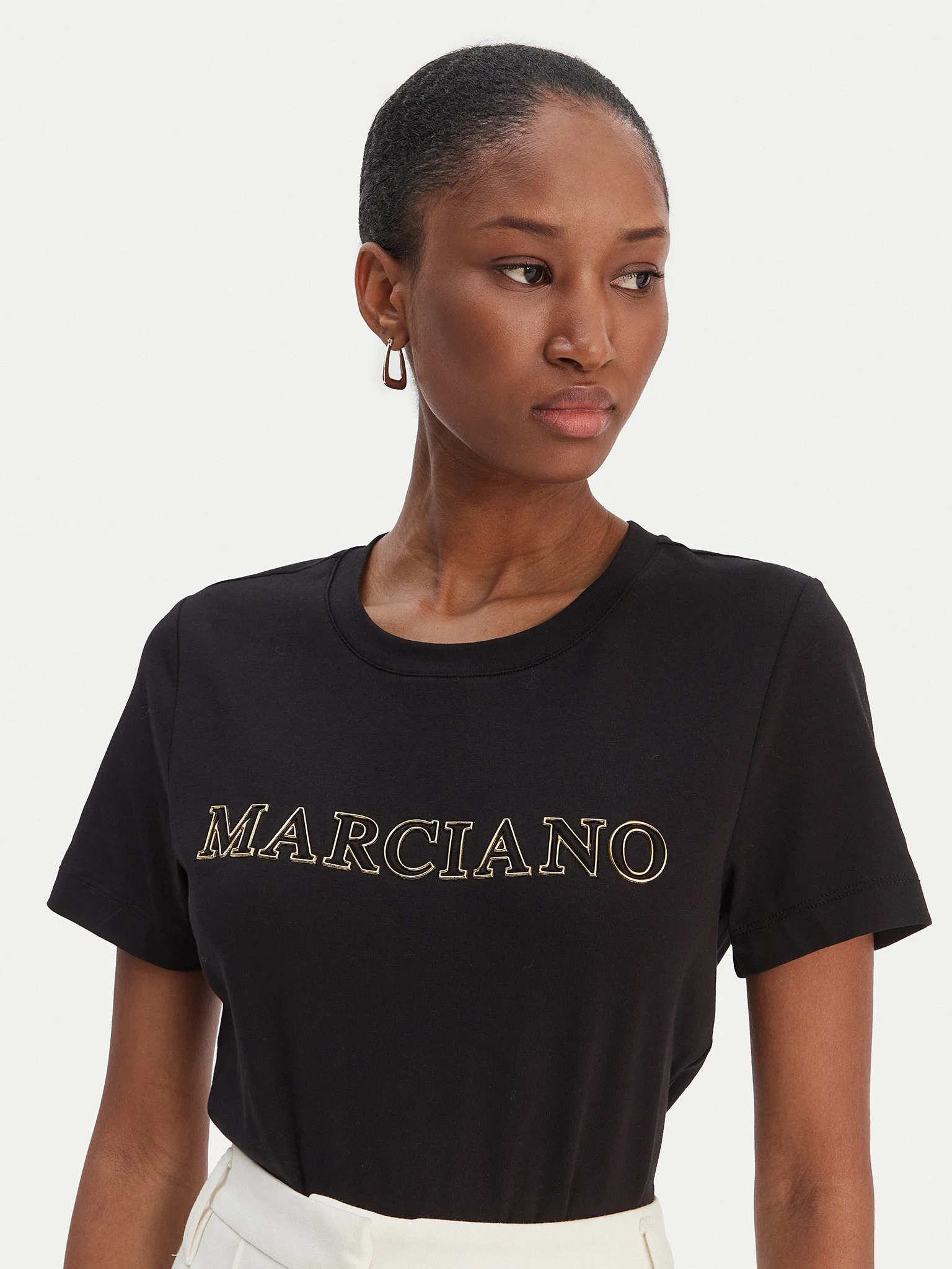 T-shirt MABEL Lettering Preto - Guess Marciano  3
