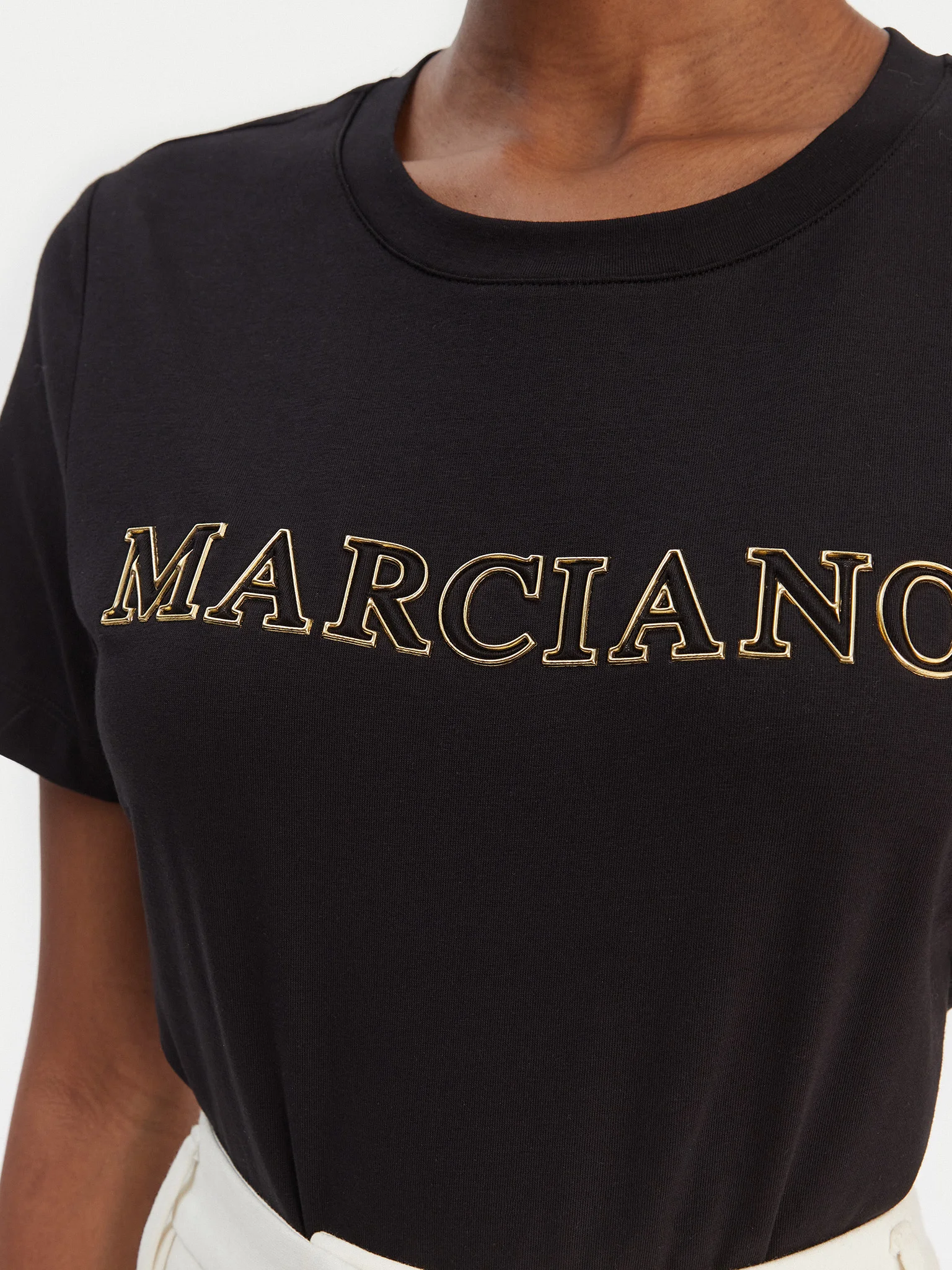 T-shirt MABEL Lettering Preto - Guess Marciano  4