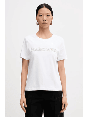 T-shirt MABEL Lettering Branco - Guess Marciano
