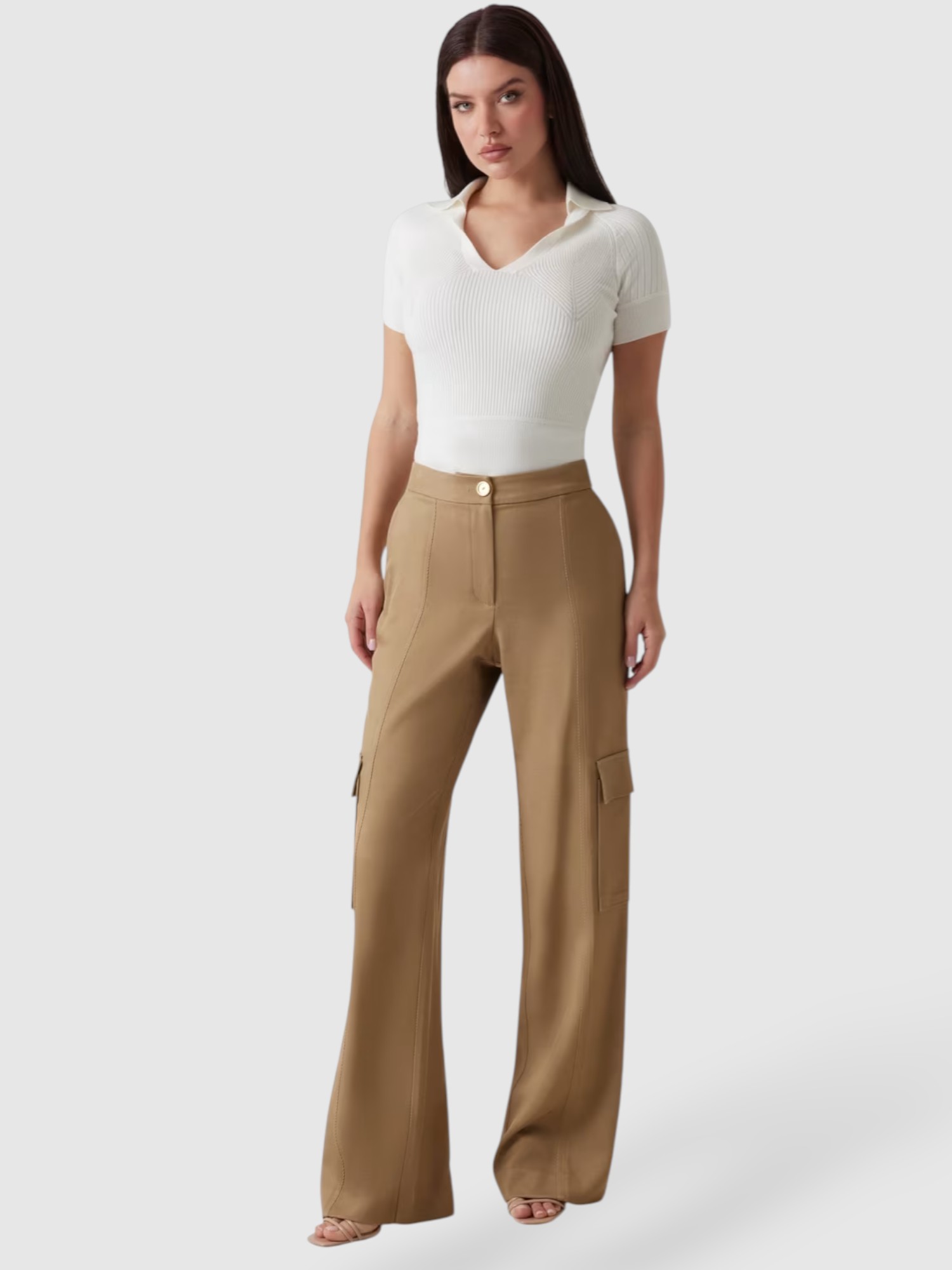 Calças Cargo ABBY Bege - Guess Marciano 3