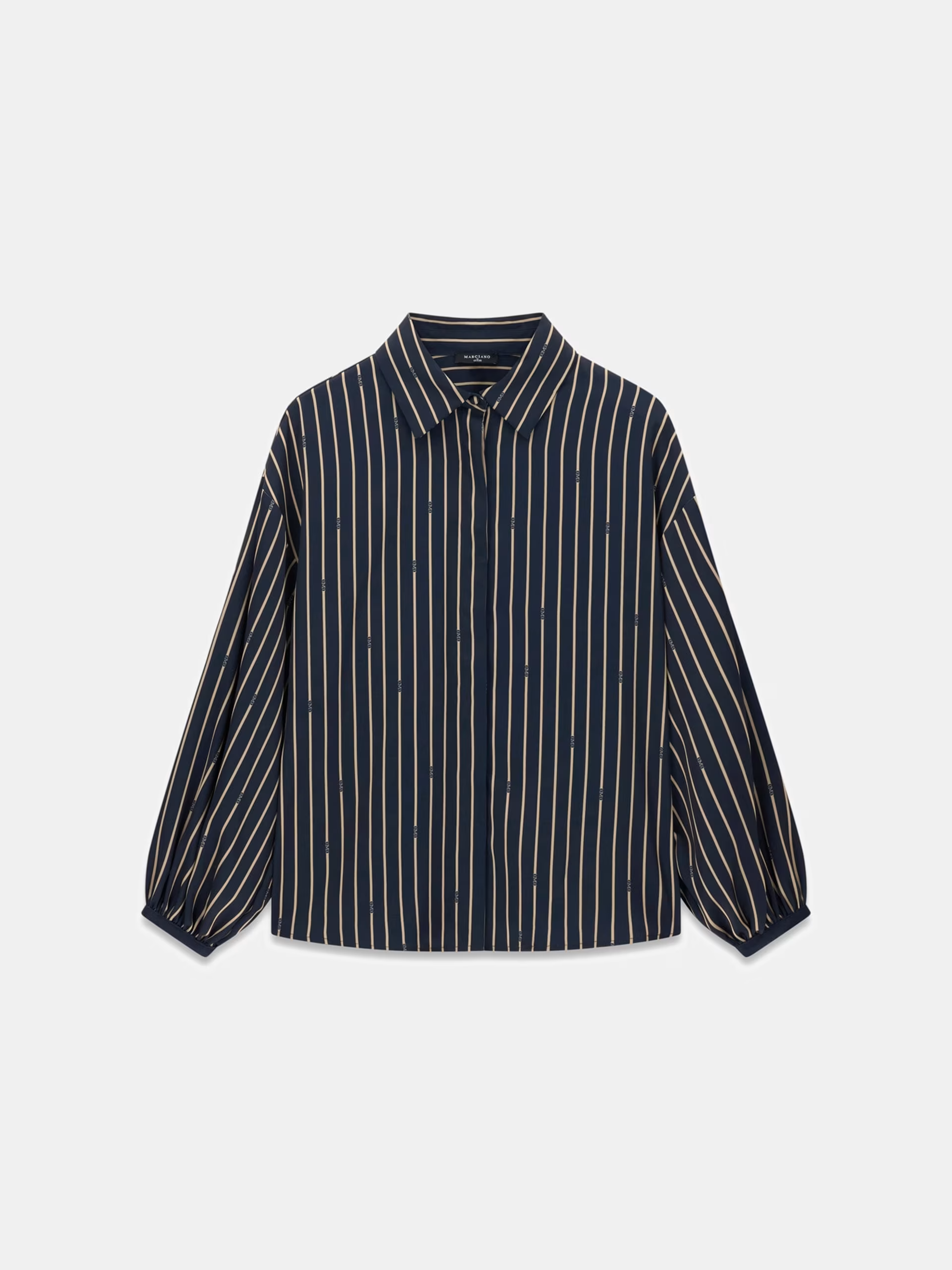 Camisa FATOU de Riscas Azul e Bege - Guess Marciano 5