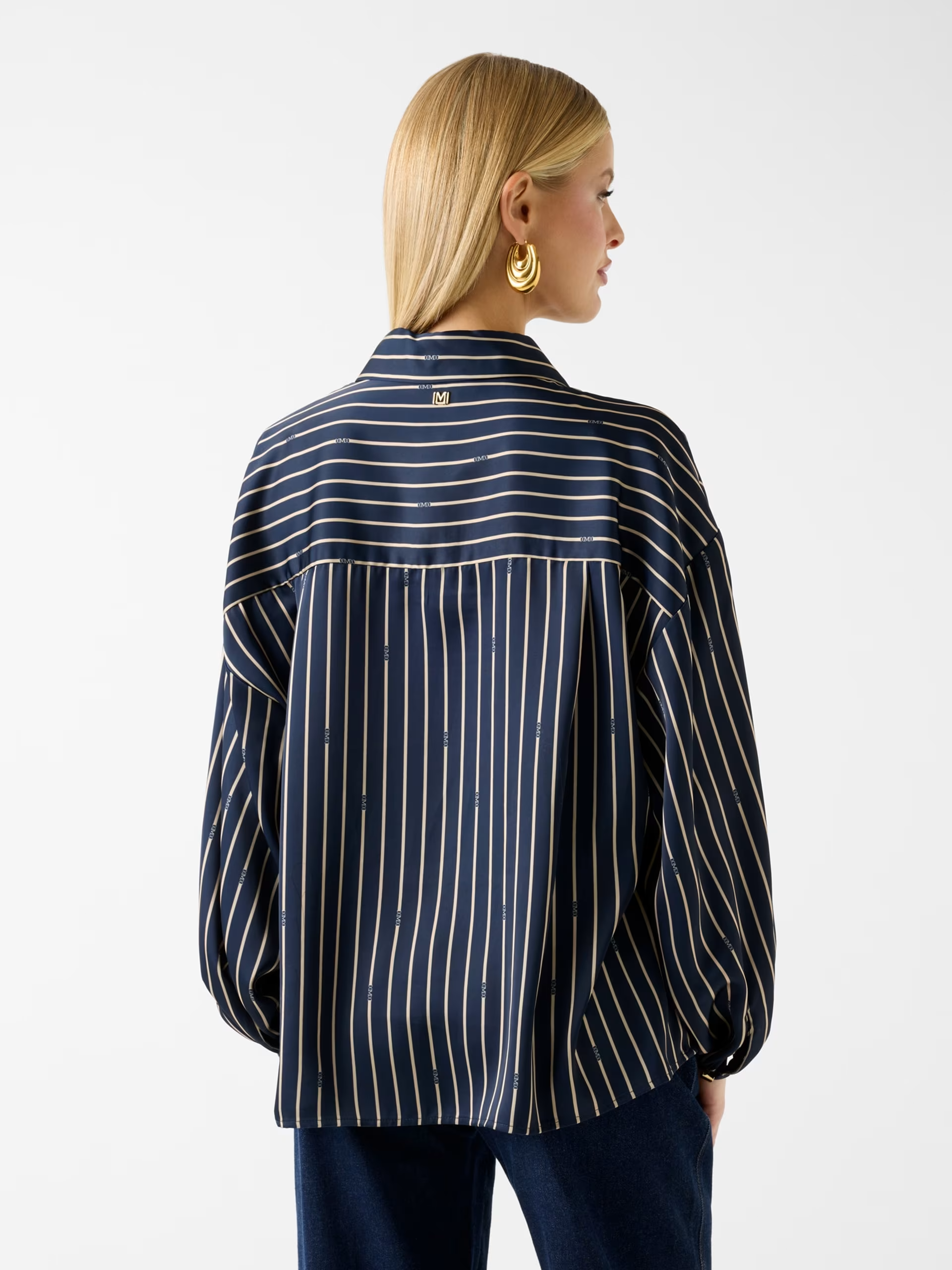 Camisa FATOU de Riscas Azul e Bege - Guess Marciano 4