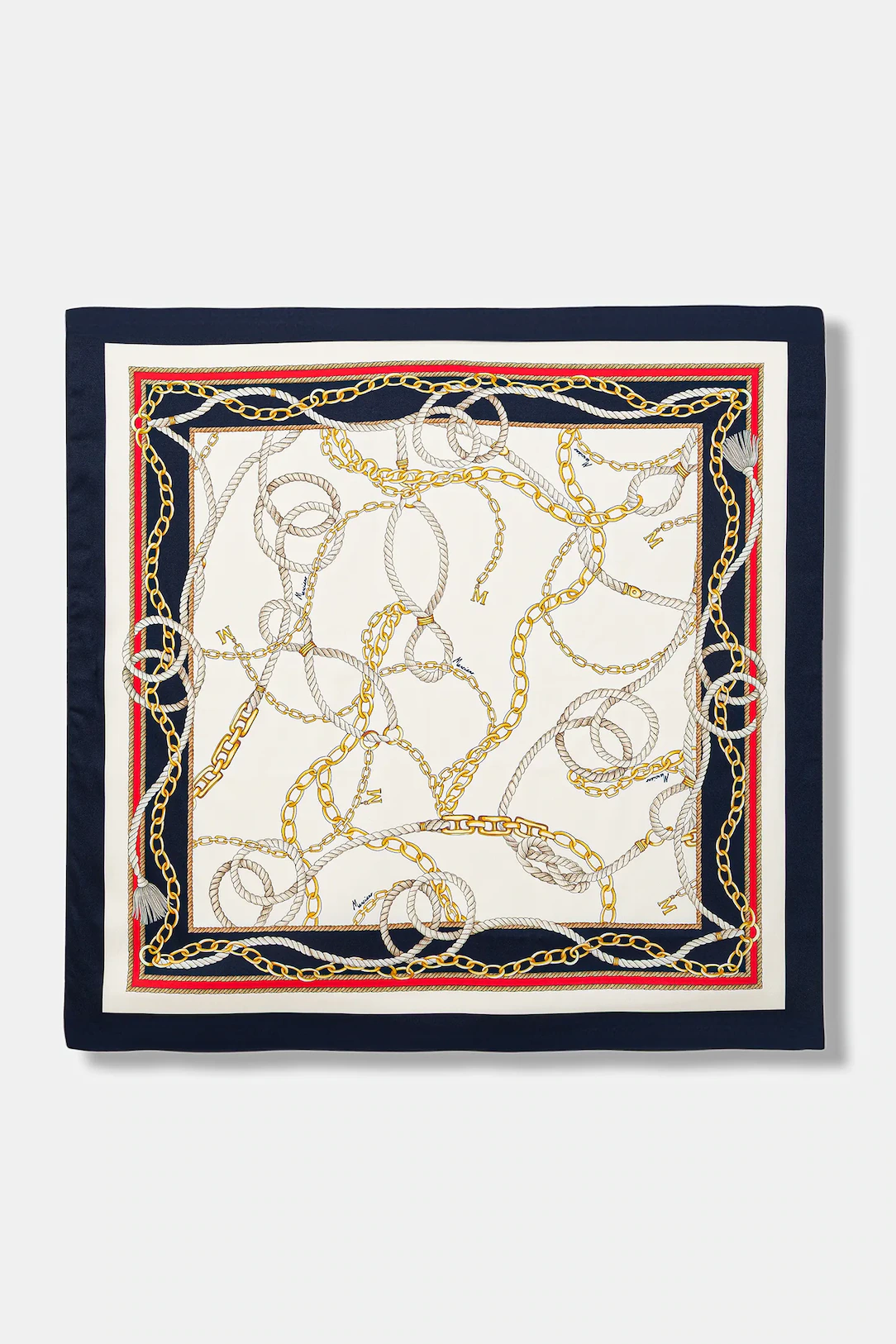 Lenço Correntes Azul e Bege  - Guess Marciano 1