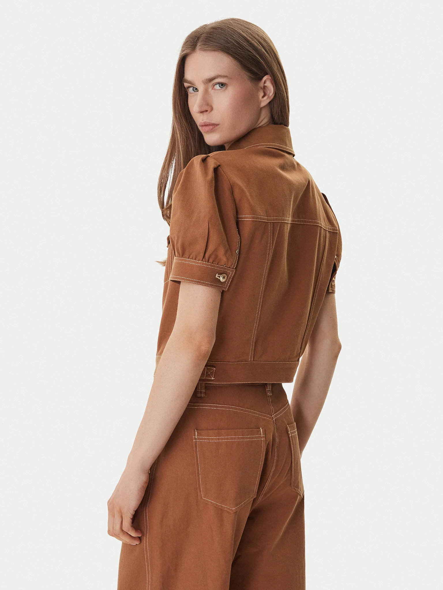 Blusa CORELINE Manga Curta Camel - Guess  3