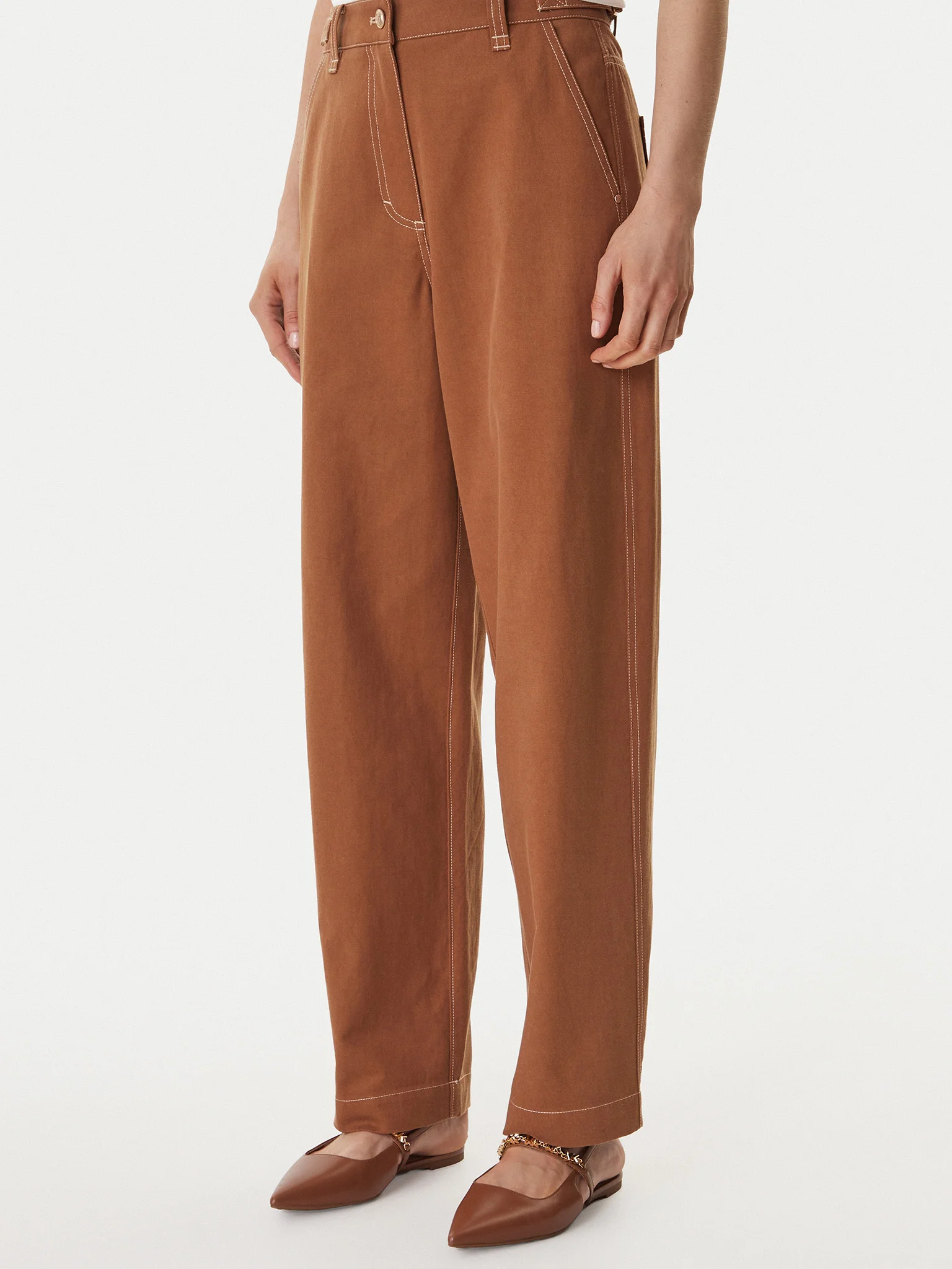 Calças Largas CORELINE Camel - Guess  1