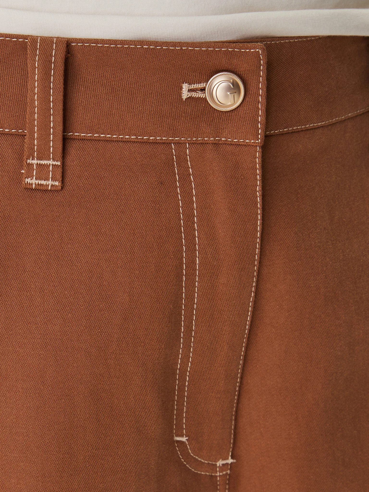 Calças Largas CORELINE Camel - Guess  4