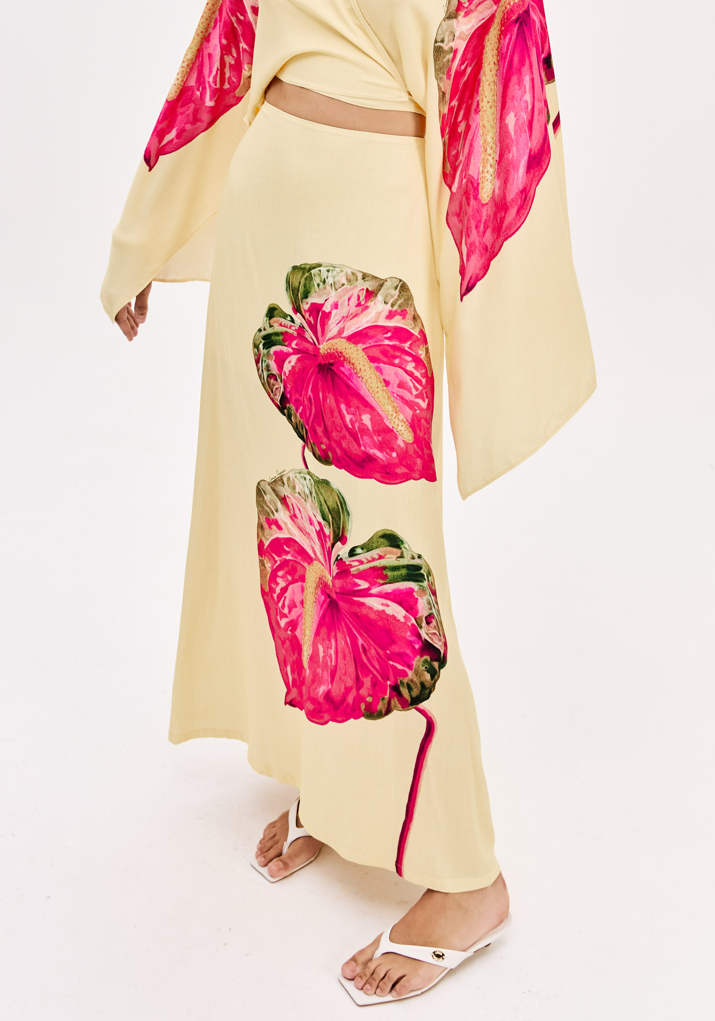 Saia Comprida FRENCH FLOWER Amarelo - Lança Perfume 6