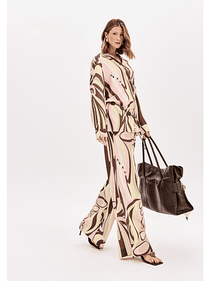 Calças Estampa SORBET WAVES Amarelo e Rosa - Lança Perfume