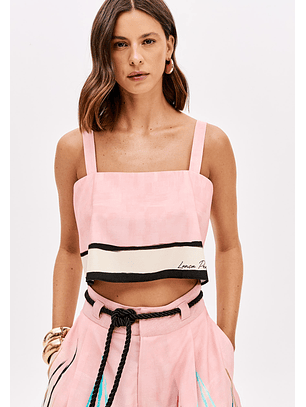 Top Estampa COAST RIVIERA Rosa - Lança Perfume 