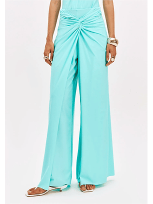 Calças em Malha Fria Azul Turquesa - Lança Perfume