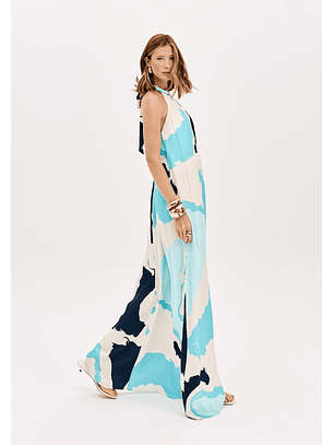 Vestido Comprido MARINE COAST Azul - Lança Perfume 