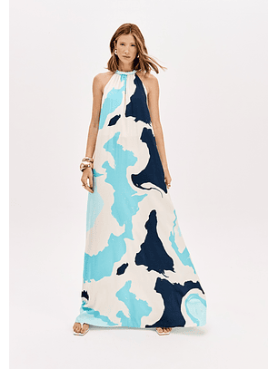 Vestido Comprido MARINE COAST Azul - Lança Perfume 