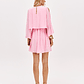 Vestido Curto com Mangas Abertas Rosa - Lança Perfume  - Thumbnail 3
