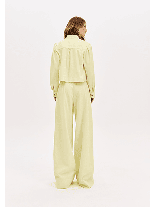 Calças Largas com Cinto Amarelo - Lança Perfume