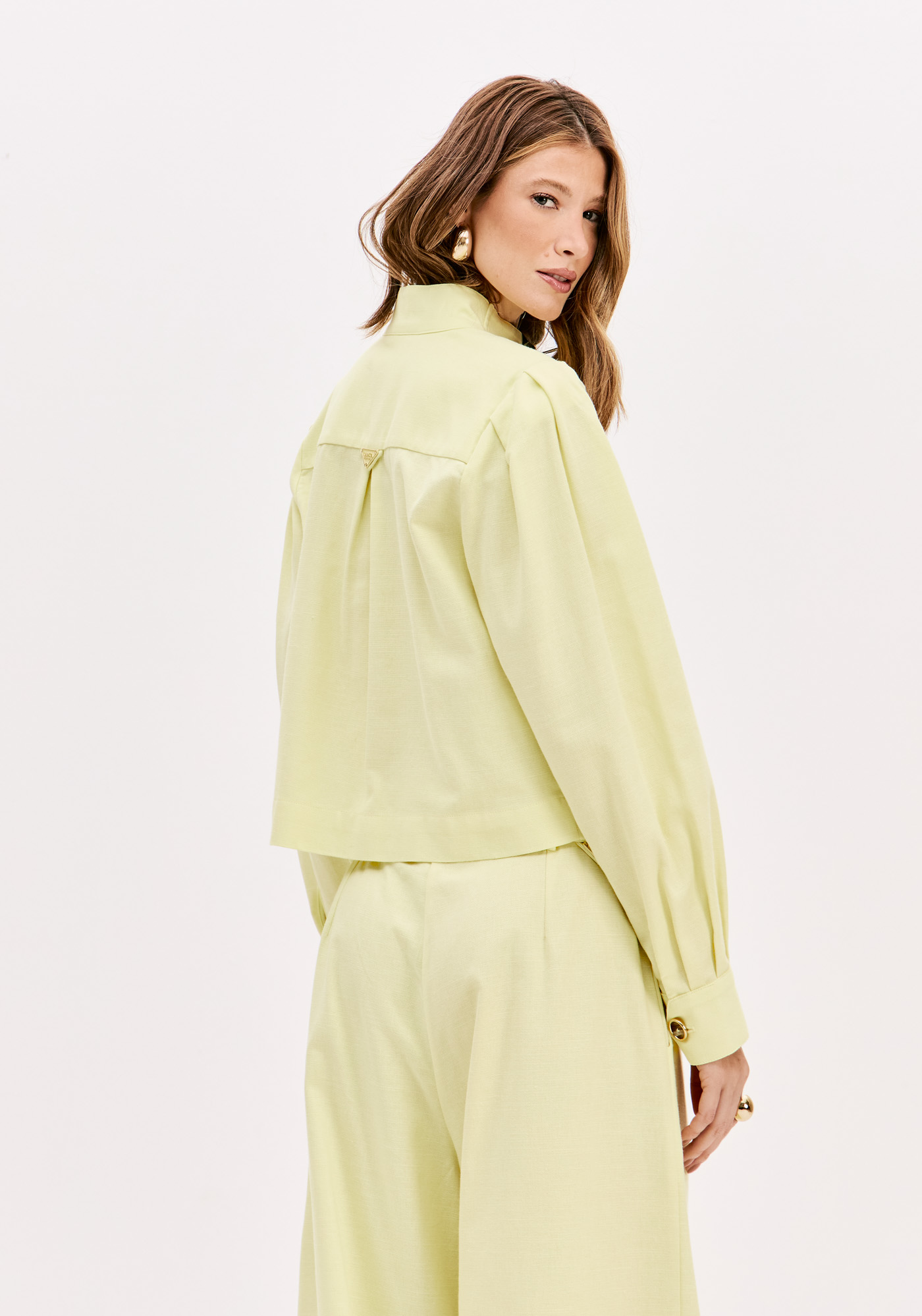 Blusa / Casaco com Botões Amarelo - Lança Perfume  2