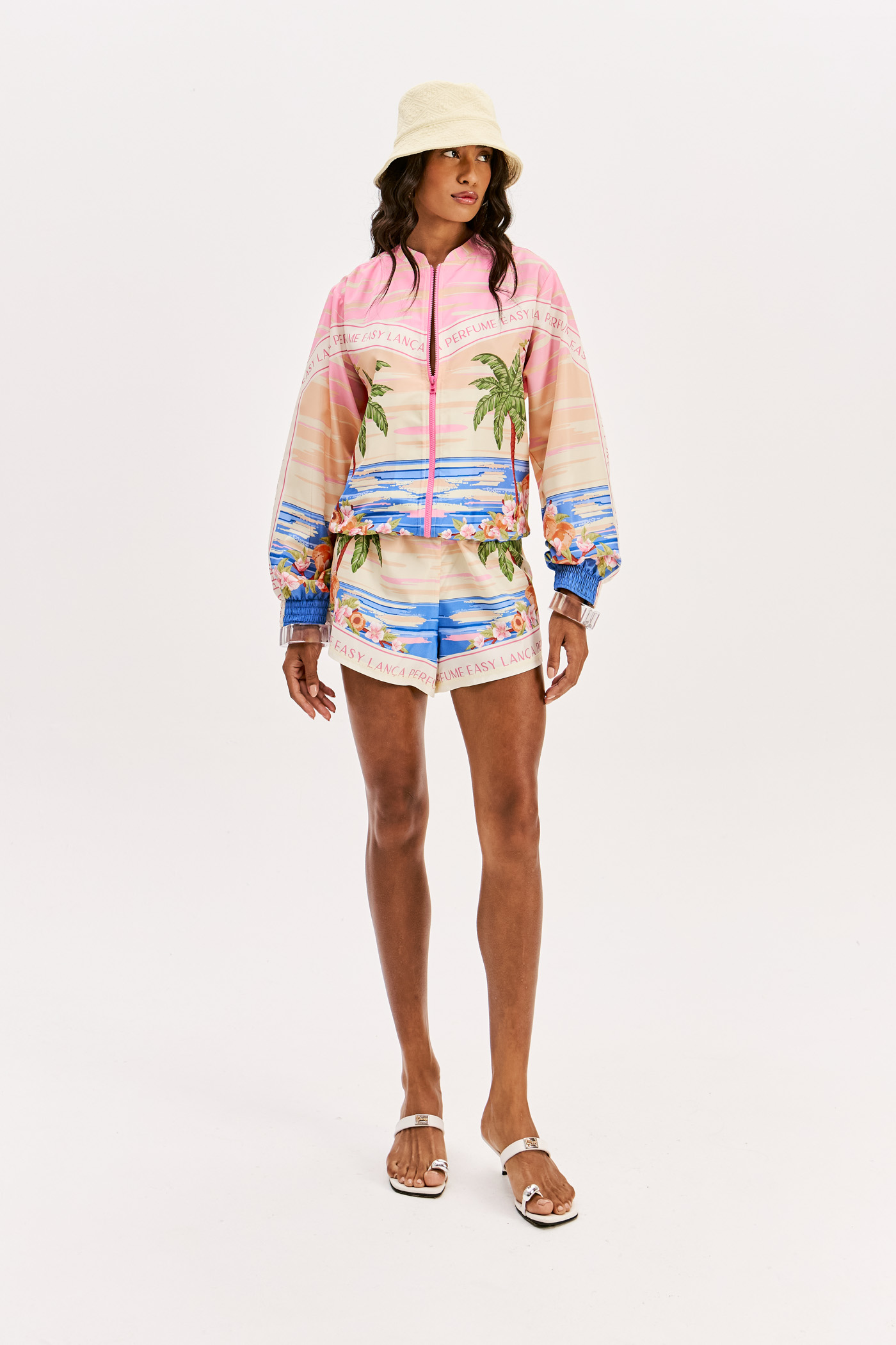 Casaco Extra Leve FRESH SUNSET Rosa Multi - Lança Perfume  4