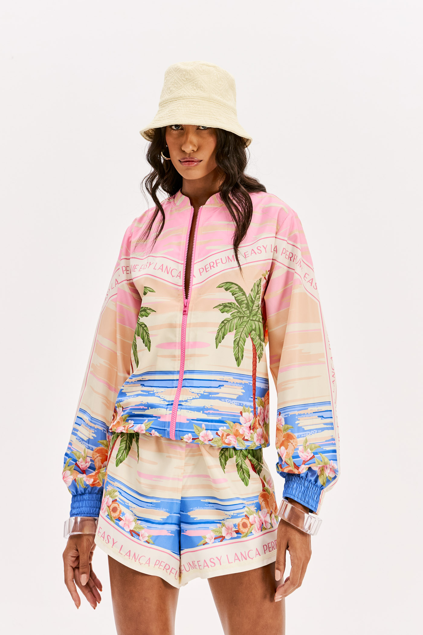 Casaco Extra Leve FRESH SUNSET Rosa Multi - Lança Perfume  1