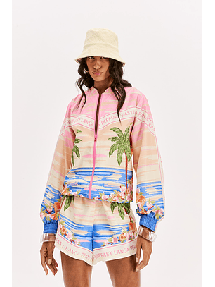 Casaco Extra Leve FRESH SUNSET Rosa Multi - Lança Perfume 