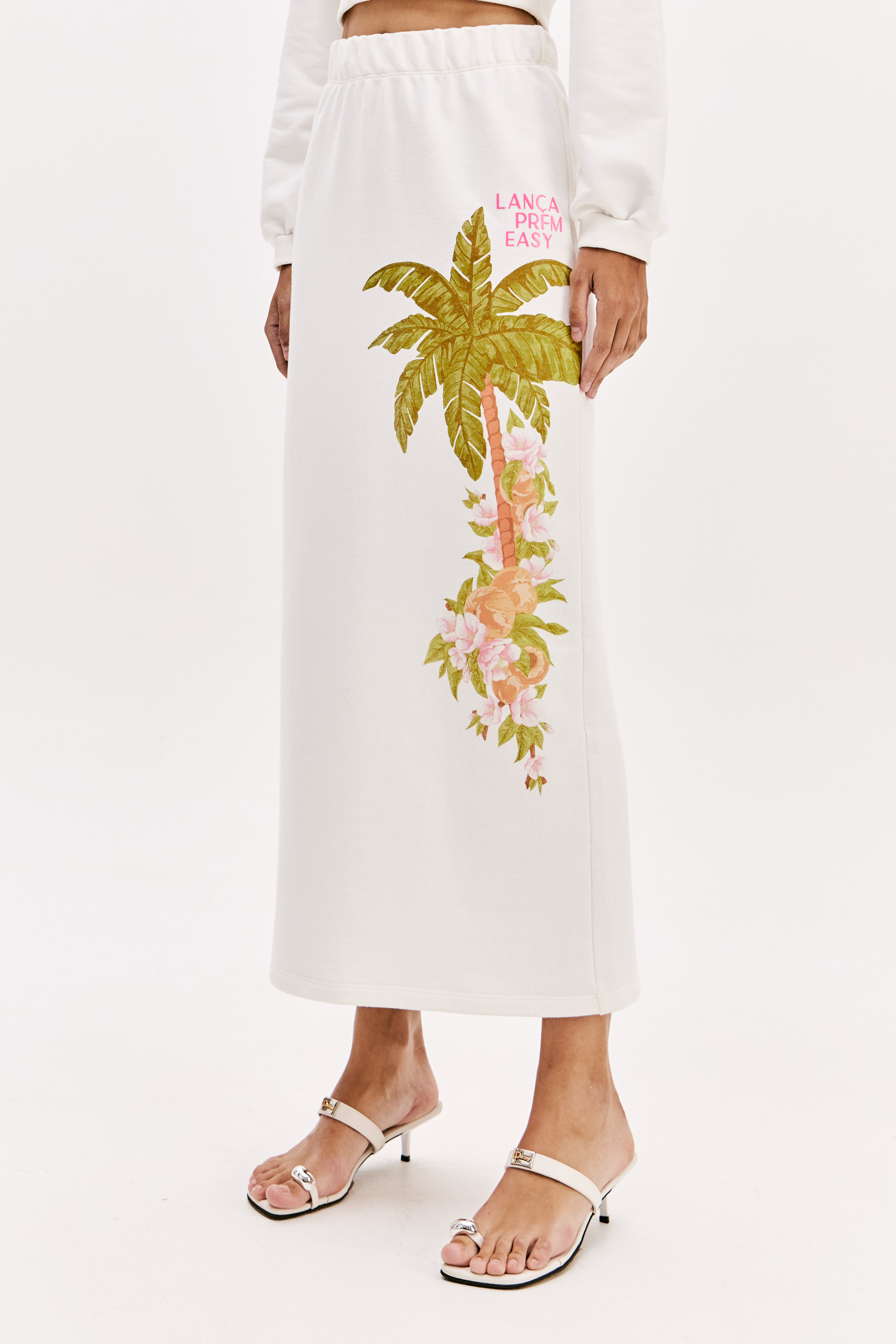 Saia Comprida Palmeiras Branco - Lança Perfume  1