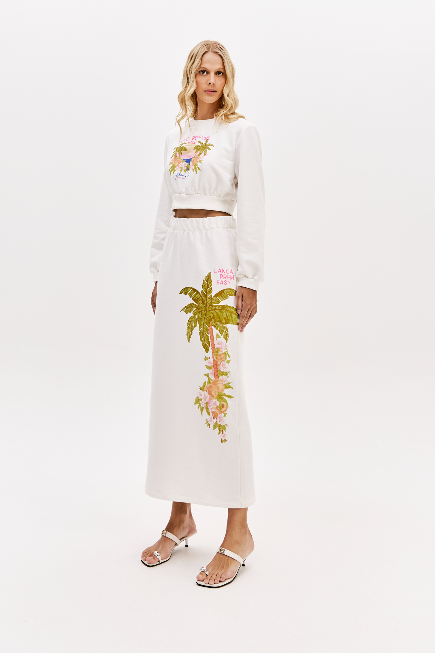 Saia Comprida Palmeiras Branco - Lança Perfume  4