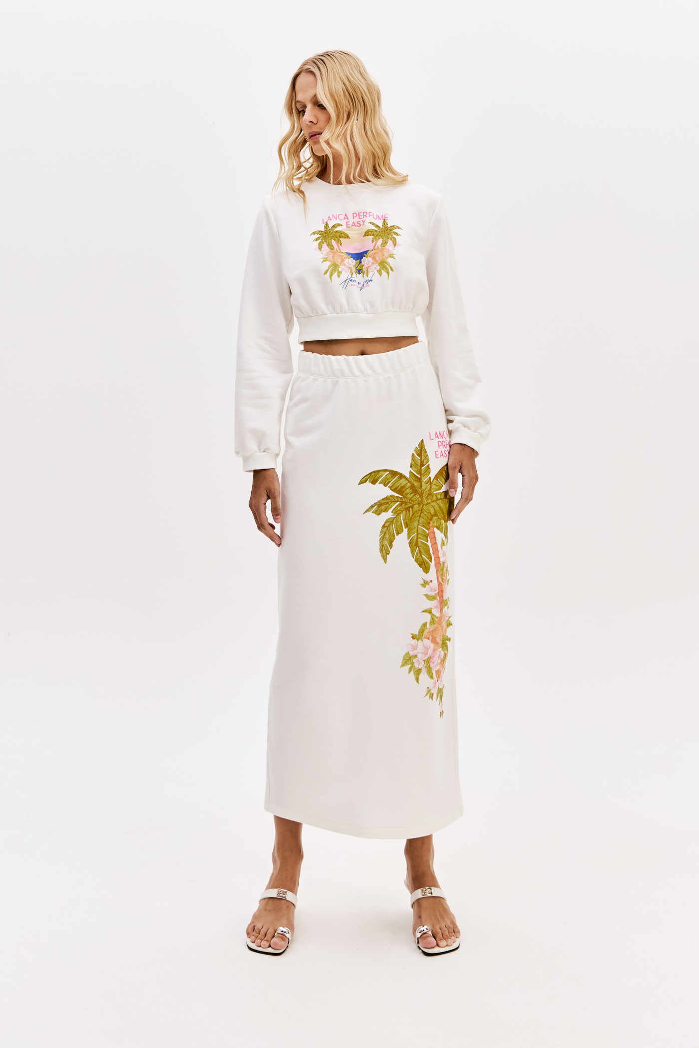 Sweat Curta Plameira Branco - Lança Perfume  6
