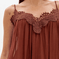 Top de Alças com Renda Castanho - Lança Perfume - Thumbnail 3