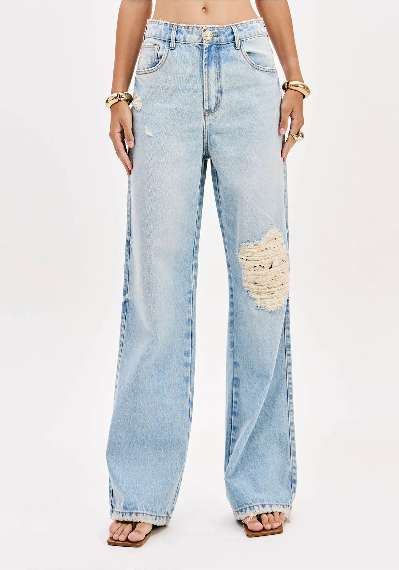 Calças Perna Direita Ganga Clara - Lança Perfume 1