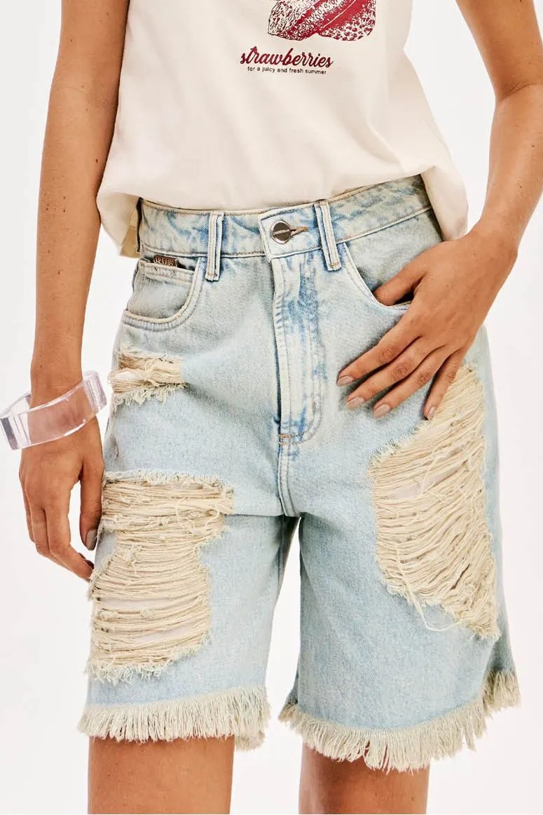 Calções Compridos Ganga Clara - Lança Perfume 1