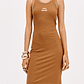 Vestido de Cavas Justo e Curto Camel - Lança Perfume - COPIE - Miniatura 1