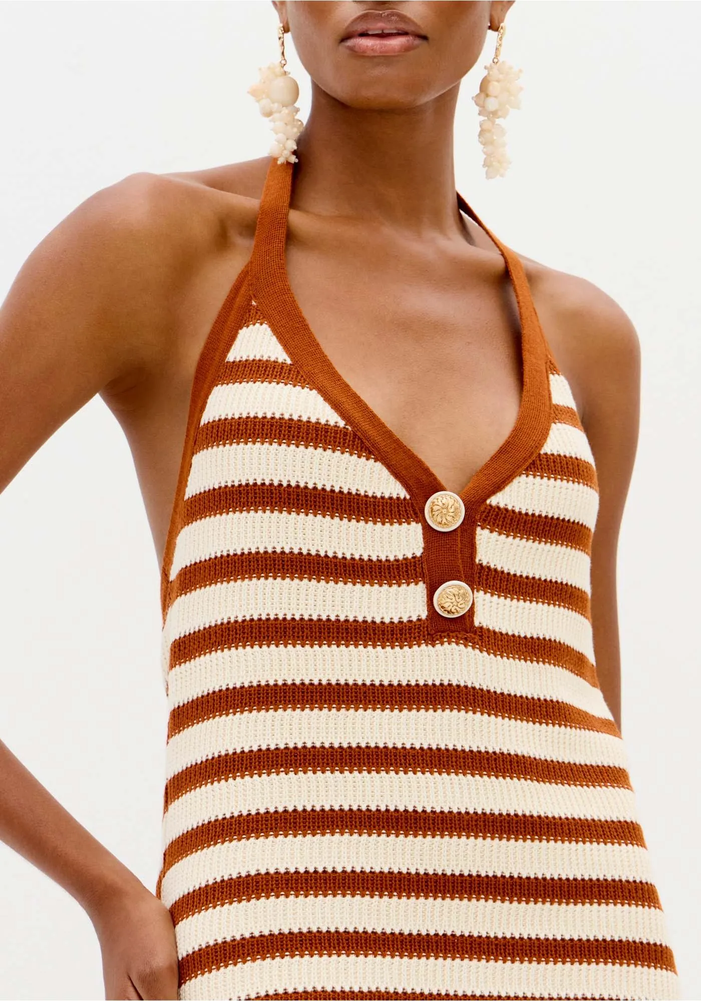 Macaquinho Ricas Cru e Camel - Lança Perfume 4