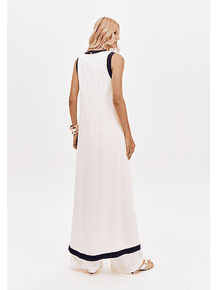 Macacão Comprido Azul e Barnco - Lança Perfume