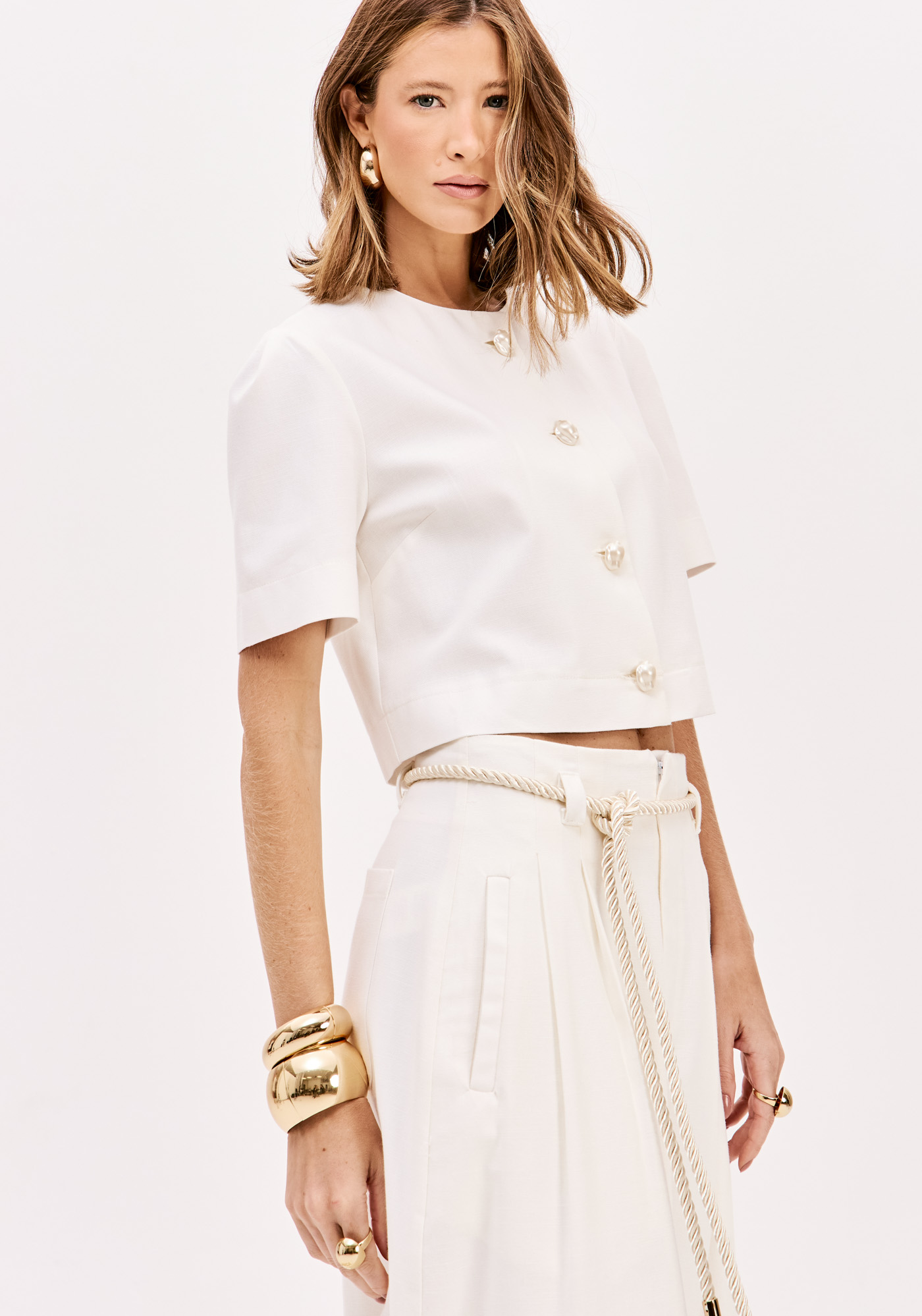 Blusa Manga Curta Branco - Lança Perfume 1