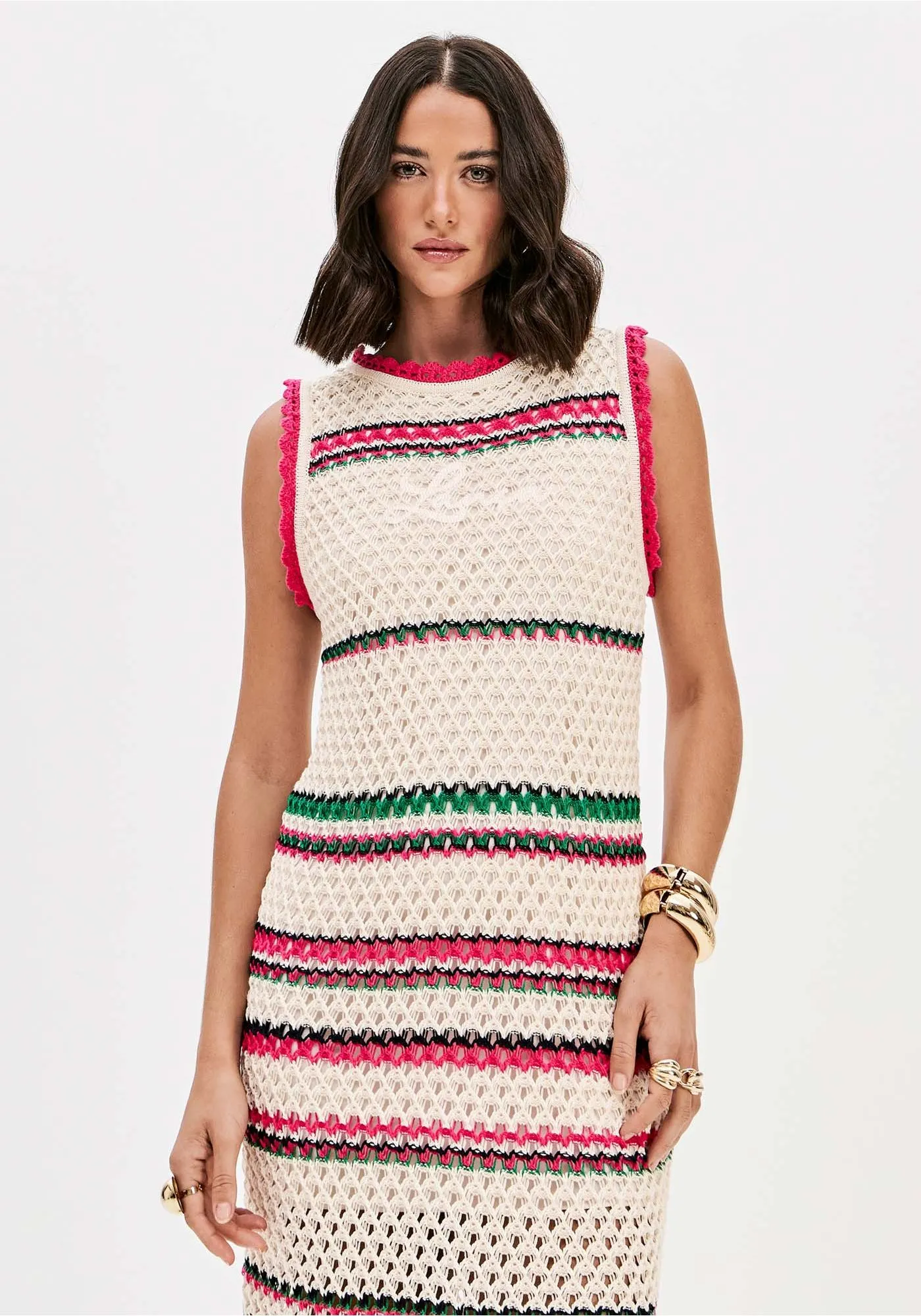 Vestido Comprido em Tricô Multi - Lança Perfume 4