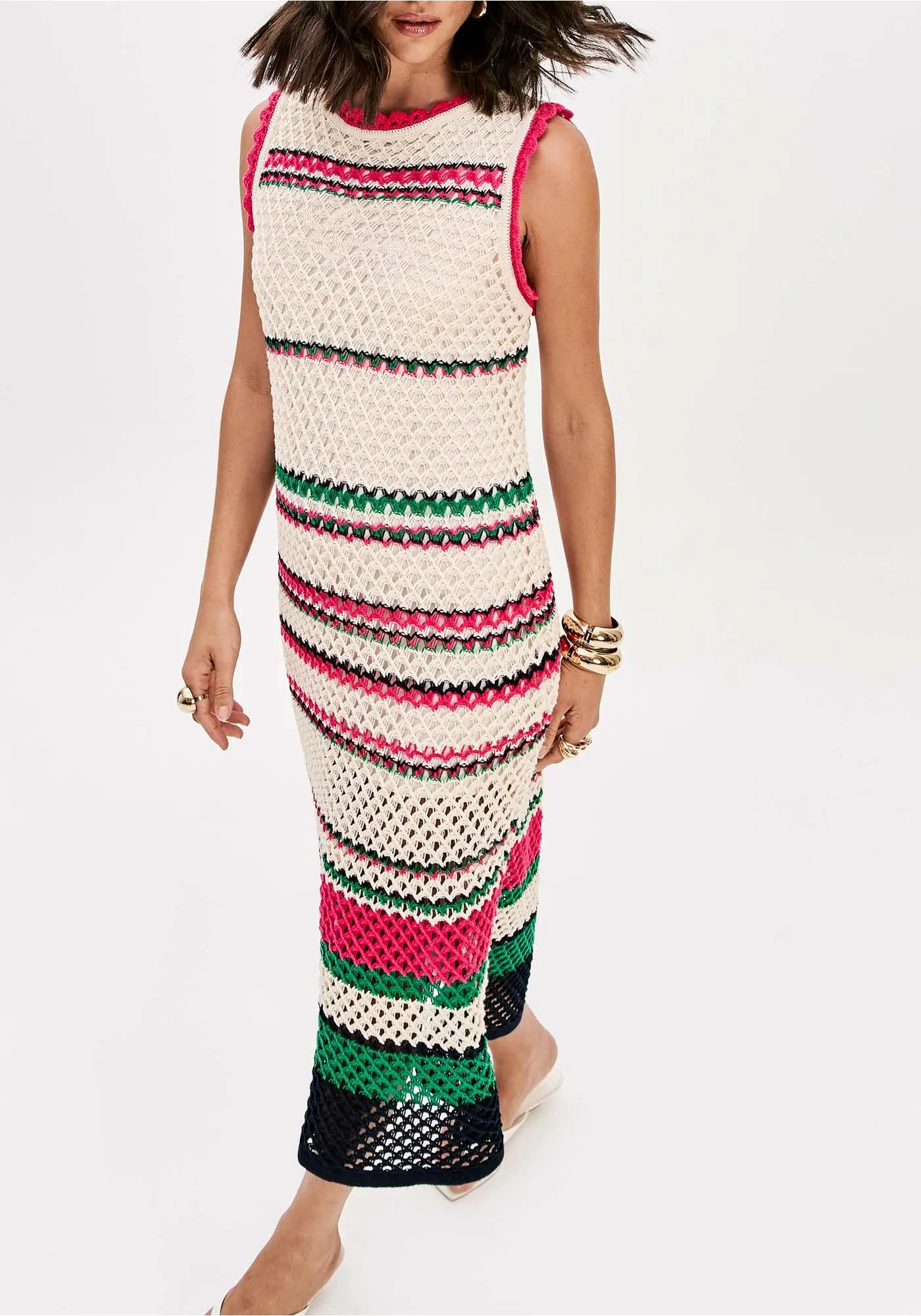 Vestido Comprido em Tricô Multi - Lança Perfume 5