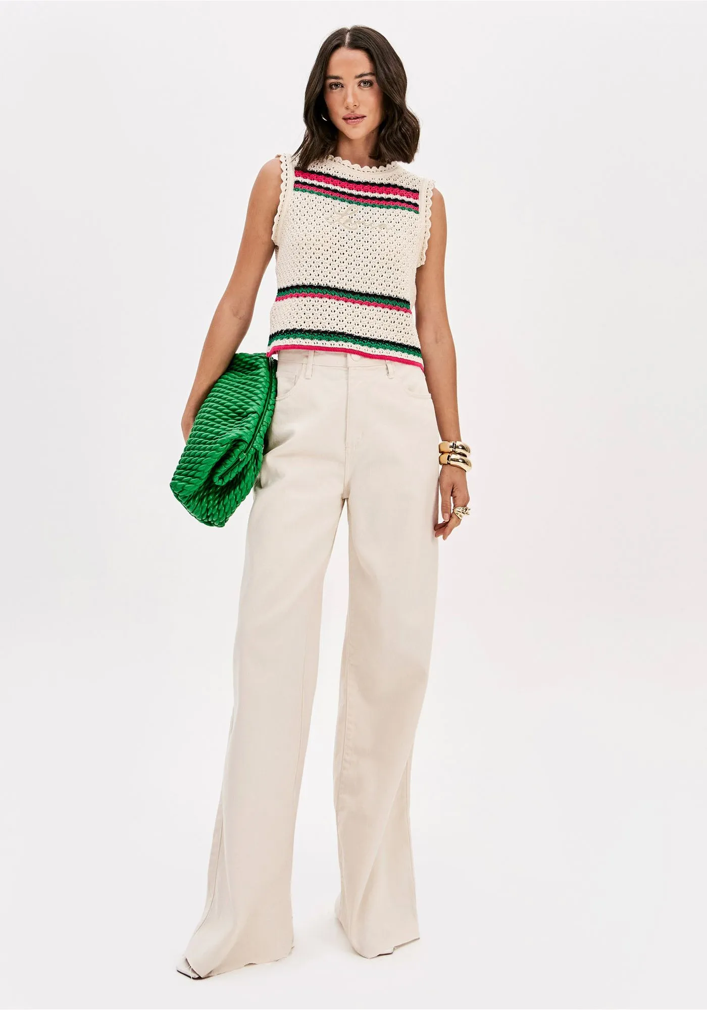 Top de cavas Tricô Bege Multi - Lança Perfume 2