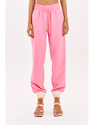 Calças Desportivas com Punho Rosa - Lança Perfume