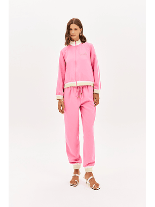 Calças Desportivas com Punho Rosa - Lança Perfume