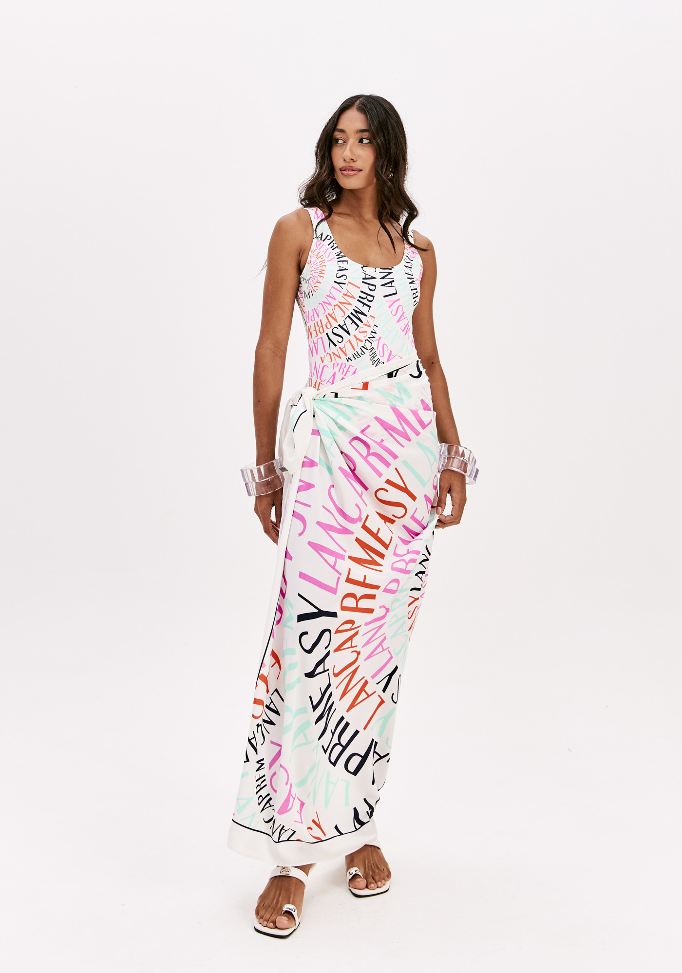 Fato de Banho FRACTAL NAME Branco Multi - Lança Perfume  4