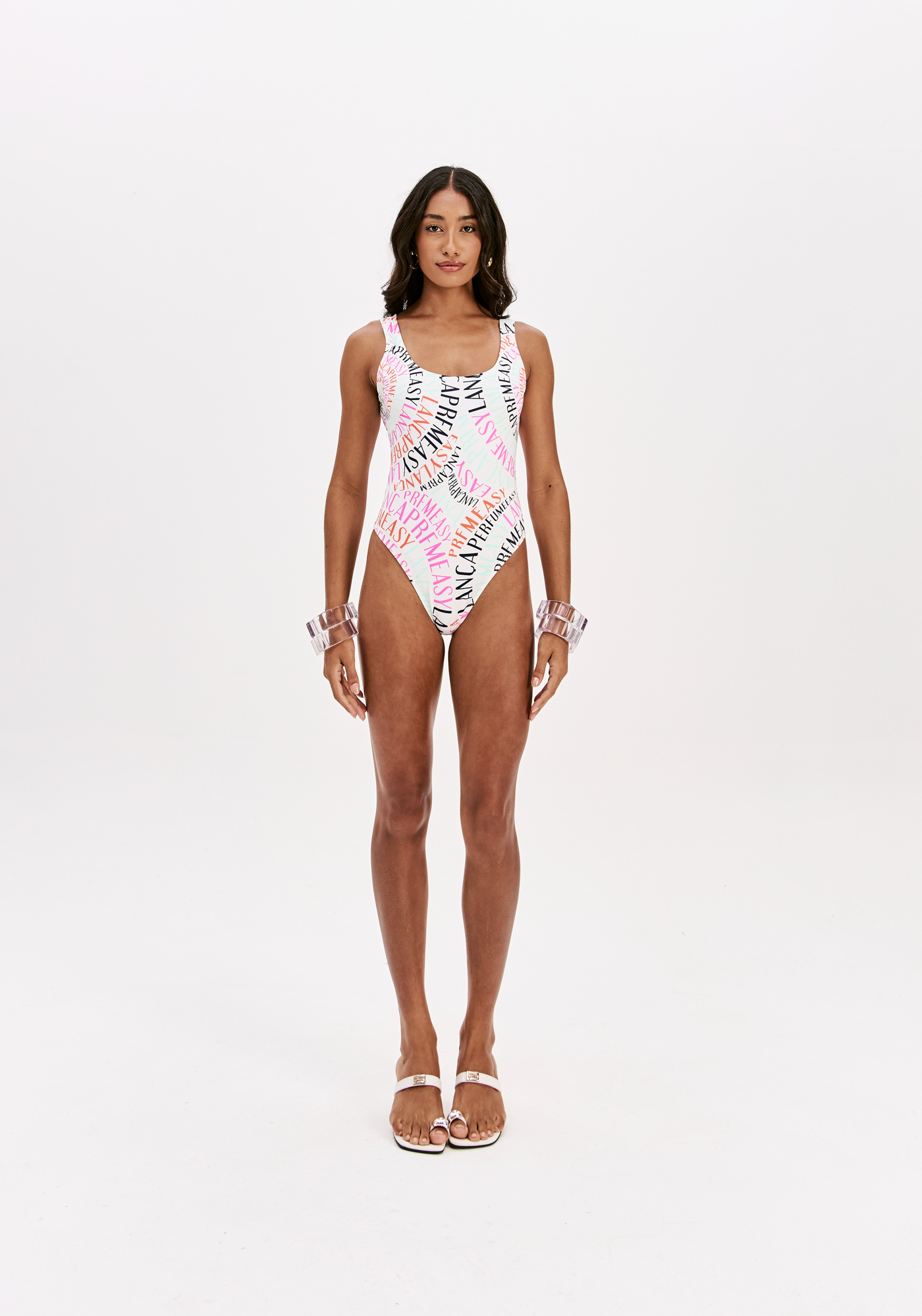 Fato de Banho FRACTAL NAME Branco Multi - Lança Perfume  5