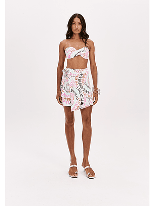 Saia FRACTAL NAME Branco Multi - Lança Perfume