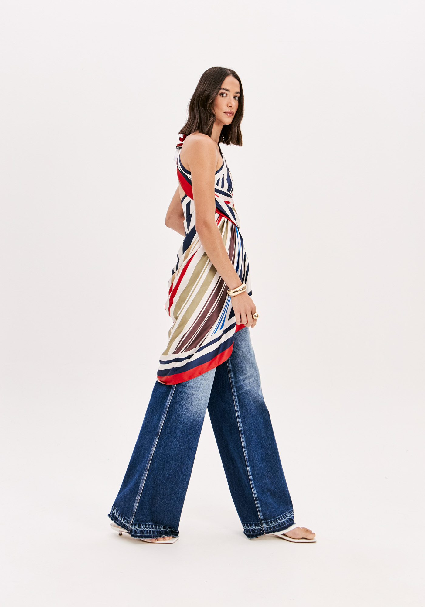 Lenço Pareo MEDITERRANEAN STRIPES Multi - Lança Perfume  3