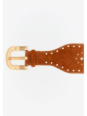 Cinto Largo Camurça Camel - Lança Perfume 